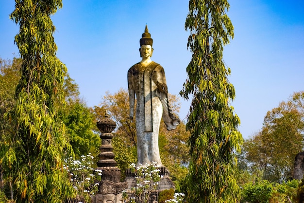 Een prachtig uitzicht op het Boeddhapark in Nong Khai Thailand