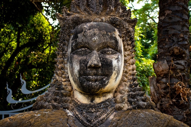 Een prachtig uitzicht op het Boeddhapark in Vientiane Laos