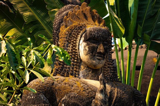 Een prachtig uitzicht op het Boeddhapark in Vientiane Laos