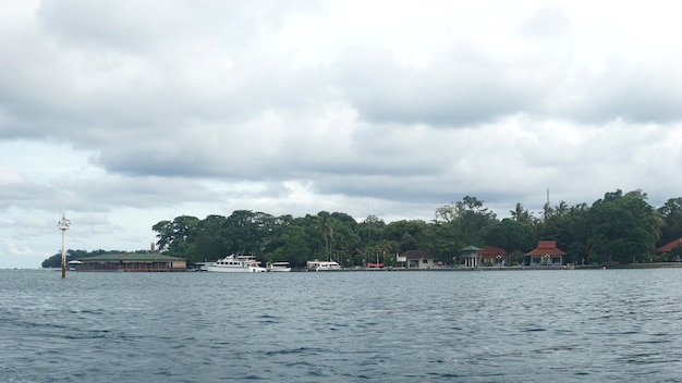 Een prachtig uitzicht op het eiland van de hoop, het land Indonesië