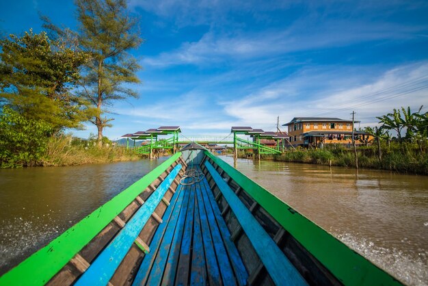 Een prachtig uitzicht op het Inlemeer Myanmar