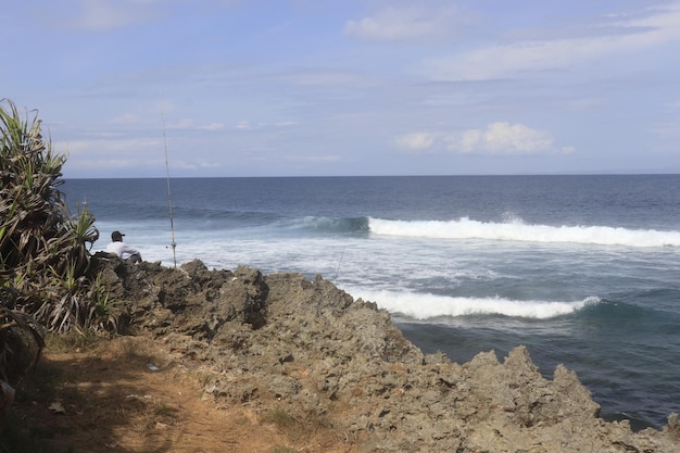 Een prachtig uitzicht op Nusa Dua Beach in Bali, Indonesië