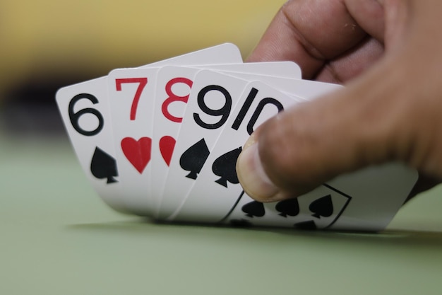 Een prachtig uitzicht op pokerkaartspel