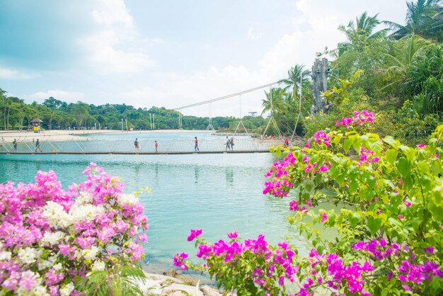 Een prachtig uitzicht op Sentosa Islanda in Singapore