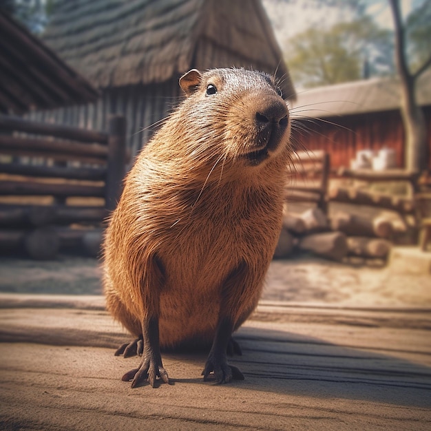 Foto een prachtige cape-bar in een bos generatieve ai