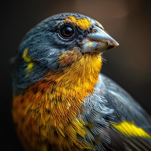 Foto een prachtige finch macro close-up