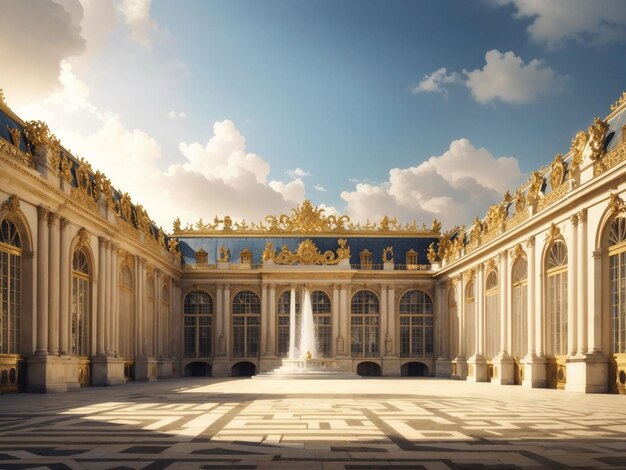 Een prachtige illustratie van het paleis van Versailles