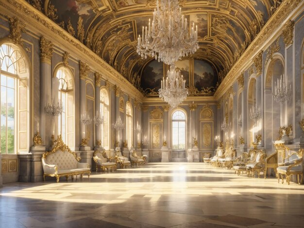 Foto een prachtige illustratie van het paleis van versailles