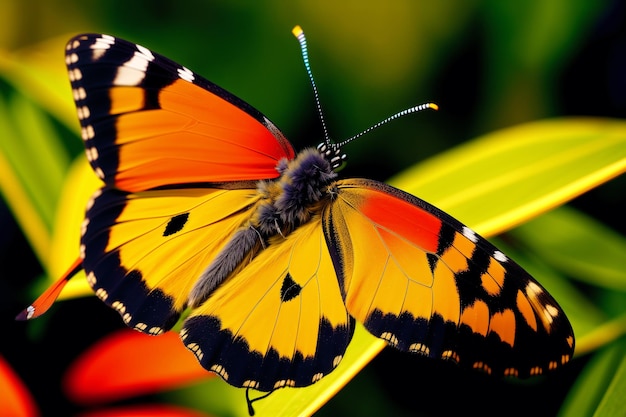 Een prachtige kleurrijke vlinder De boeiende schoonheid van vlinders Generatieve AI