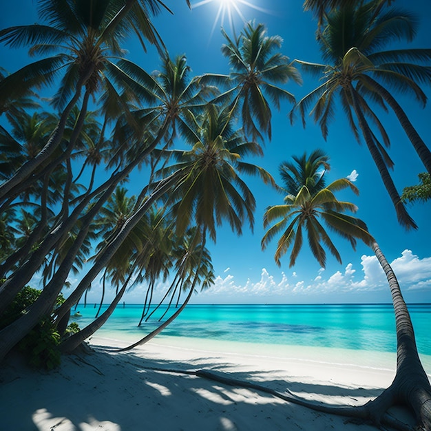 Een prachtige natuur behang stijl 3D landschap realistisch ai gegenereerd