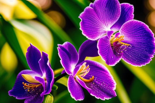 Een prachtige orchidee bloeit Bloeiende pracht De betoverende wereld van orchideeën Generatieve AI