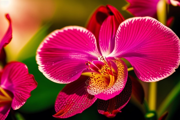 Een prachtige orchidee bloeit Bloeiende pracht De betoverende wereld van orchideeën Generatieve AI
