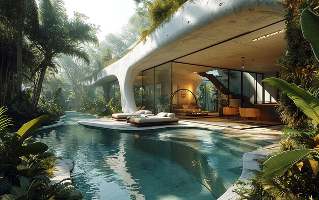 Een prachtige tropische villa.