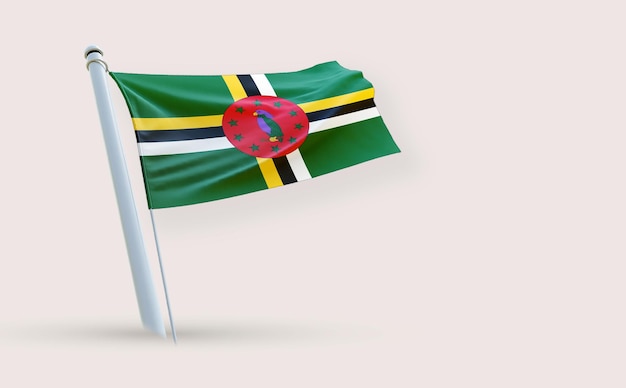 Een prachtige vlag voor Belize op een witte achtergrond 3D-rendering