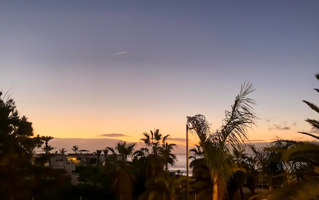 Een prachtige zonsondergang op Tenerife, Spanje