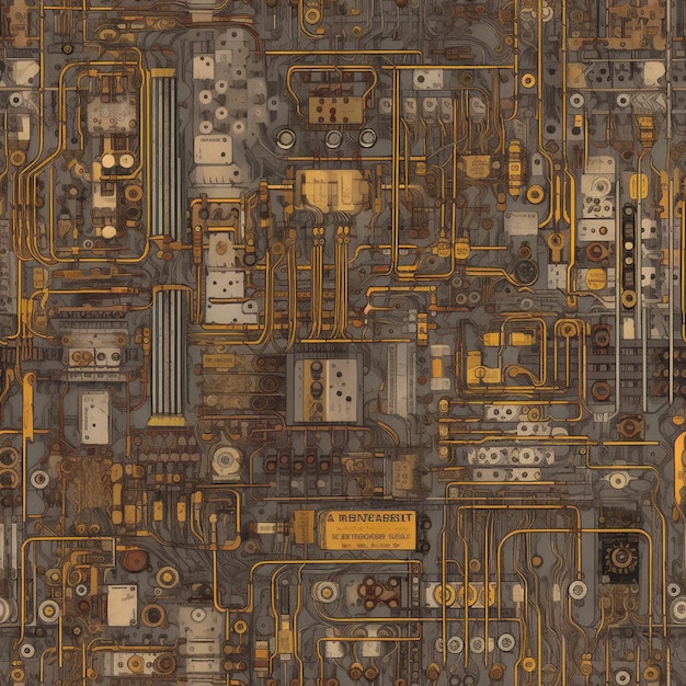 Een printplaat van een computer met een printplaat met het opschrift 's.