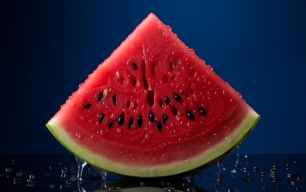 Een professionele foto van een watermeloen op een witte achtergrond Generatieve Ai