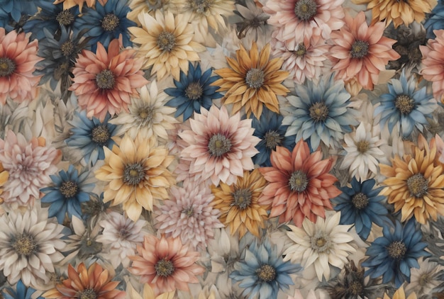 Een quilt met bloemen erop