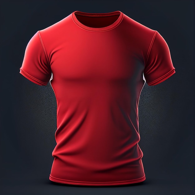 Een realistisch 3d rood t-shirt