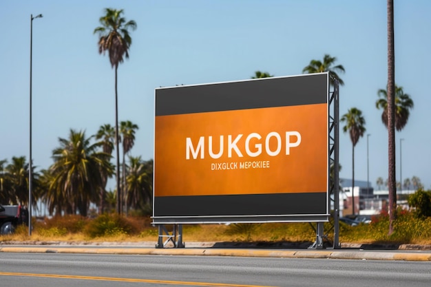 Een reclamebord met de tekst "mukpop".