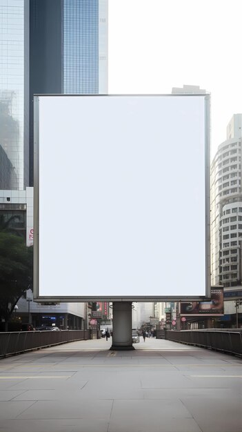 Een reclamebord voor het merk van de stad