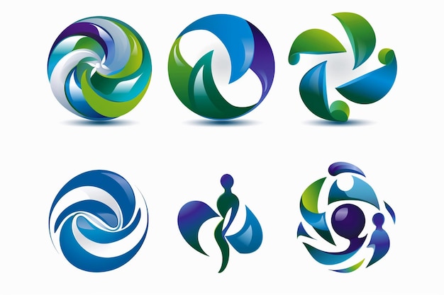 een reeks logo's met het woord "infinity" aan de onderkant