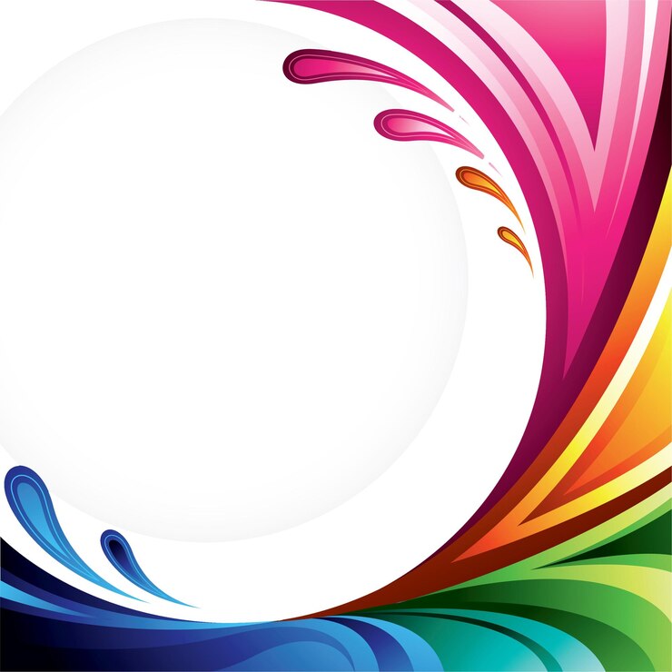 Foto een regenboog gekleurde golf met het woord splashes erop