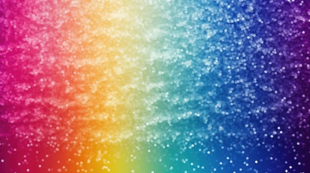 Een regenboog van water wordt weergegeven in een regenboog van kleuren.