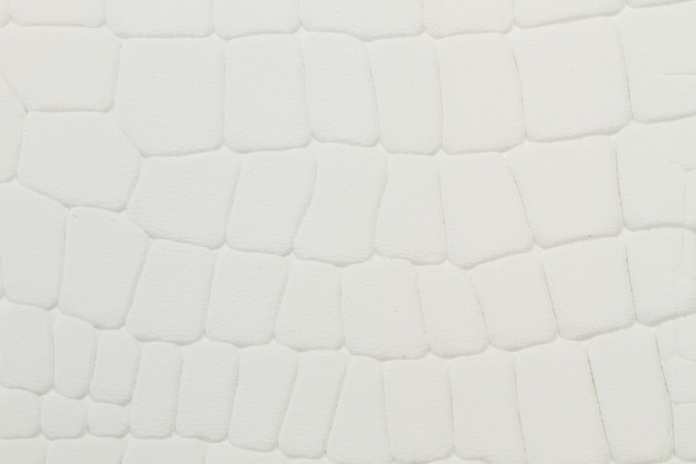 Een reptieltextuur van wit leer in een close-upweergave