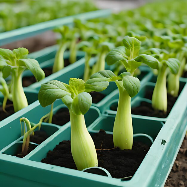 een rij groene planten met de woorden quot sprouts op hen