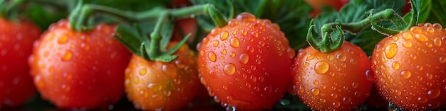 Een rij rode en gele aardbeien op tafel