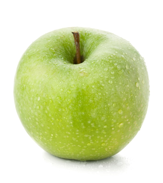 Een rijpe groene appel