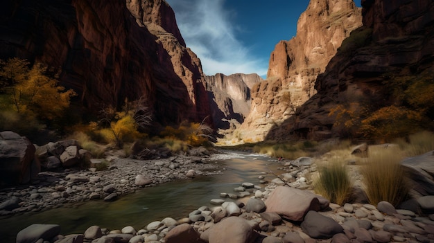 Een rivier in de Grand Canyon