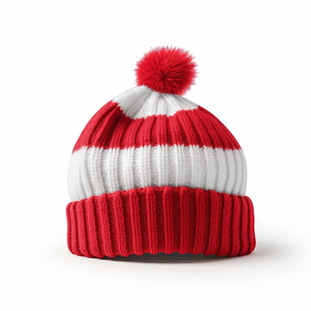 Een rode en witte Kerstman Beanie