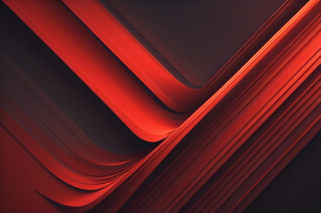 Een rode en zwarte achtergrond met een patroon van lijnen abstract behang met generatieve ai