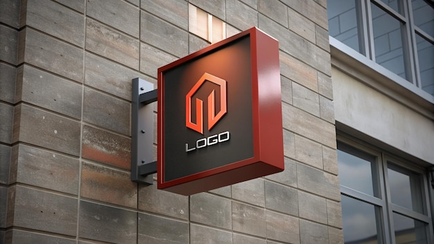 een rood bord met de letter l erop