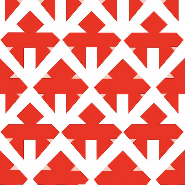 een rood en wit patroon met de witte pijlen erop