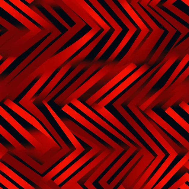 Een rood en zwart abstract patroon met veel lijnen.
