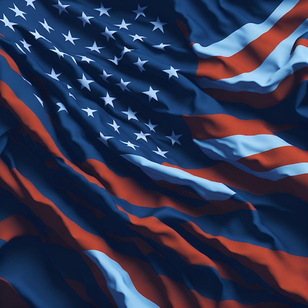 Een rood-wit-blauwe Amerikaanse vlag met het woord usa erop.