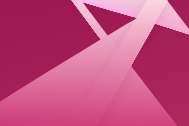 Een roze achtergrond met een witte driehoek en een blauwe driehoek.