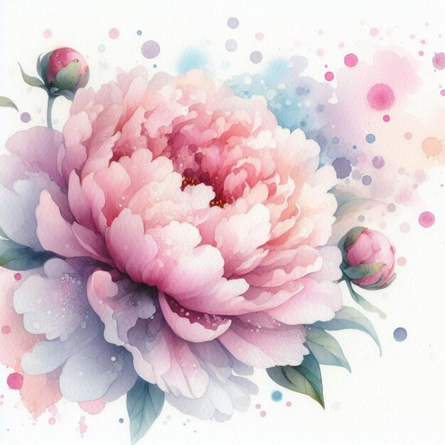 Een roze bloem met de woorden "lente" erop.