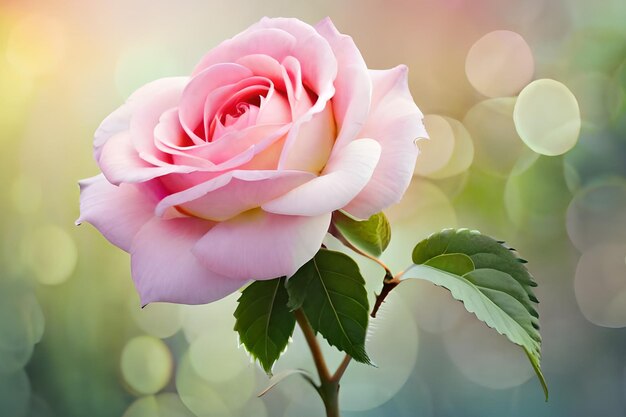 Een roze bloem met een groene achtergrond