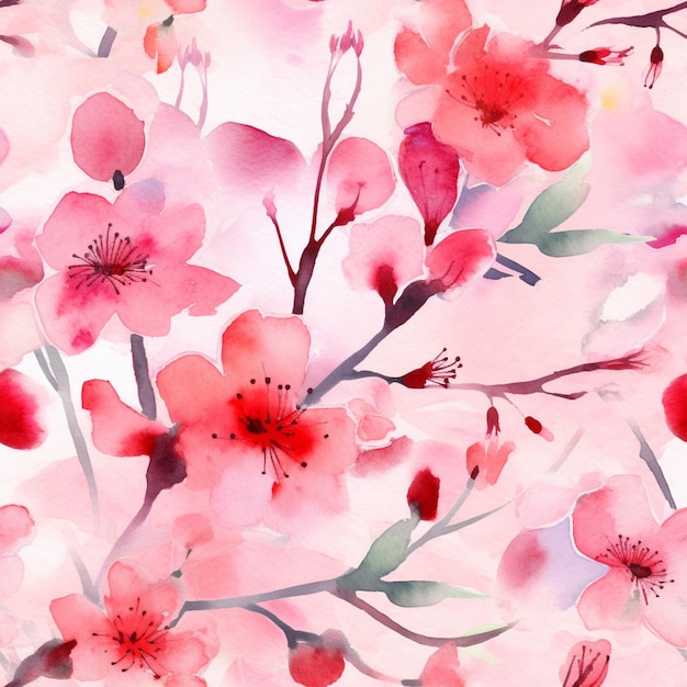 Een roze bloem met het woord kers erop