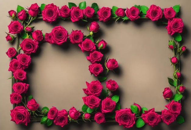Een roze bloemenlijst met de letters co.