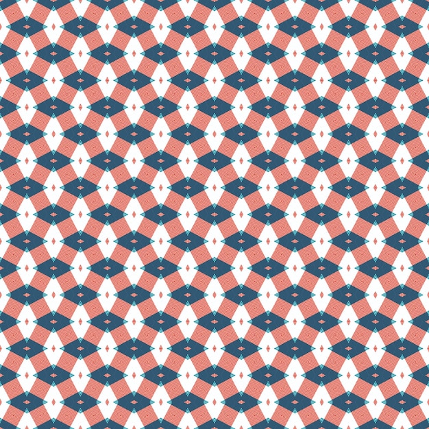 Een roze en blauwe achtergrond met een patroon van vierkanten en ruiten.