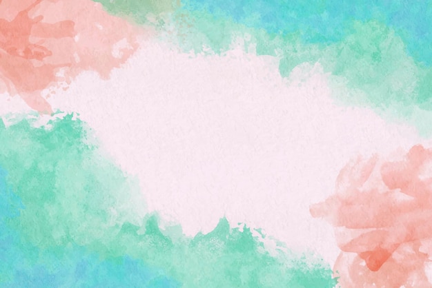 Een roze en blauwe aquarelachtergrond met een witte cirkel met de tekst 'aquarel'