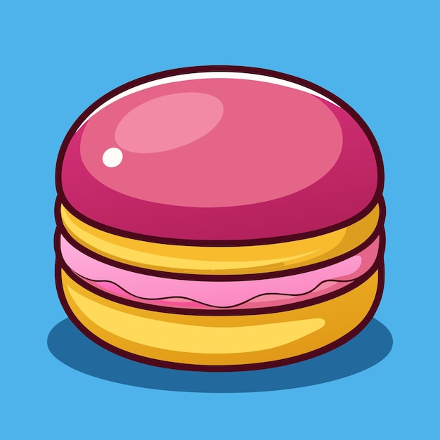 een roze en geel ei met een gele en rode top