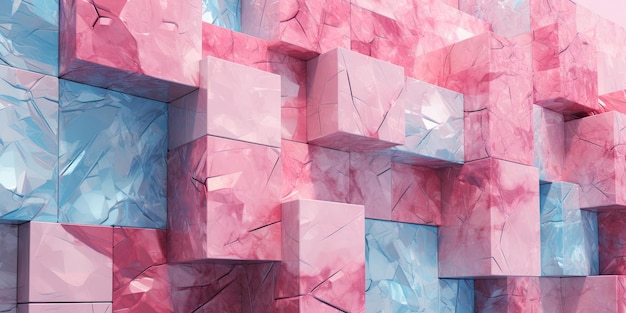 Een roze en geometrisch abstract patroon achtergrond