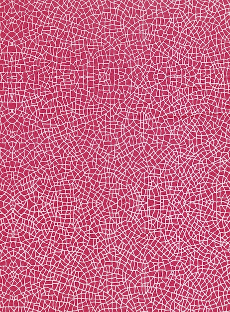 Een roze en wit behang met een geometrisch patroon.
