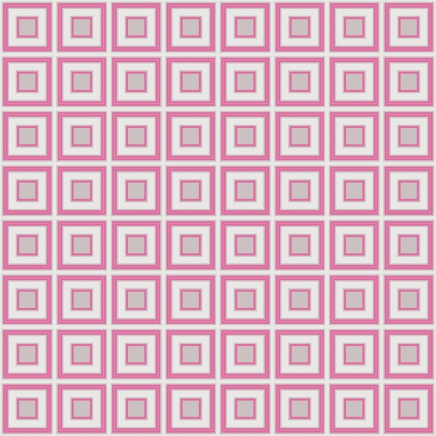 Een roze en witte achtergrond met vierkanten en vierkanten.